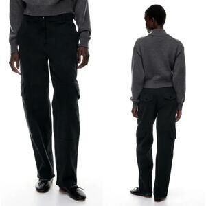 Aritzia Wilfred Free Maeve Cargo Pants Black High Rise Utility Size 8